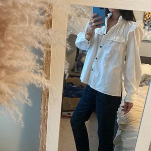 NWT  Isabel Marant Etoile cotton ruffle top